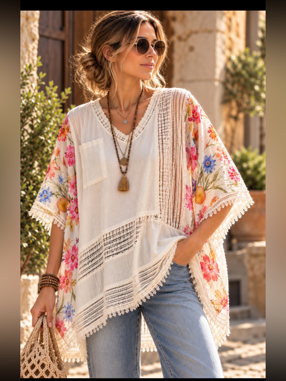 POL - ANTHROPOLOGIE, the Bohemian floral blouse!